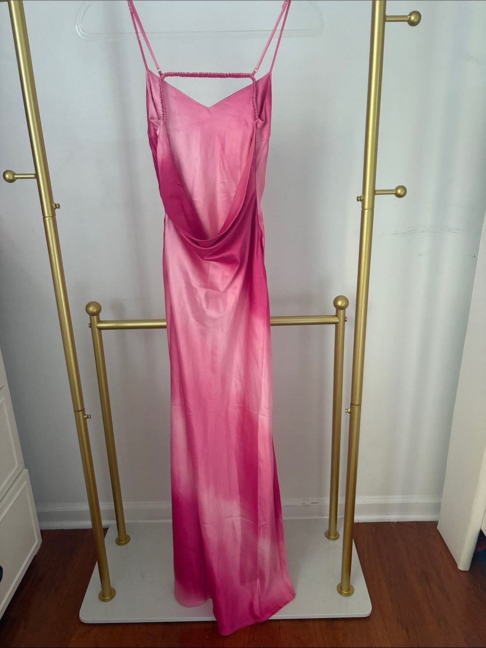 NEVER WORN Beginning Boutique Pink Satin Slip Dress - Picture 3 of 4